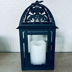 Black Metal Farmhouse Gothic Lantern Candle Holder